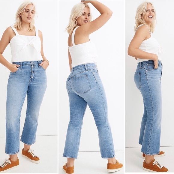 Madewell Cali Demi-Boot Jeans in Dory Wash: Comfort Stretch Edition Plus 37 - Picture 1 of 12